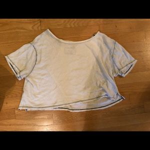 Free People white cropped t-shirt